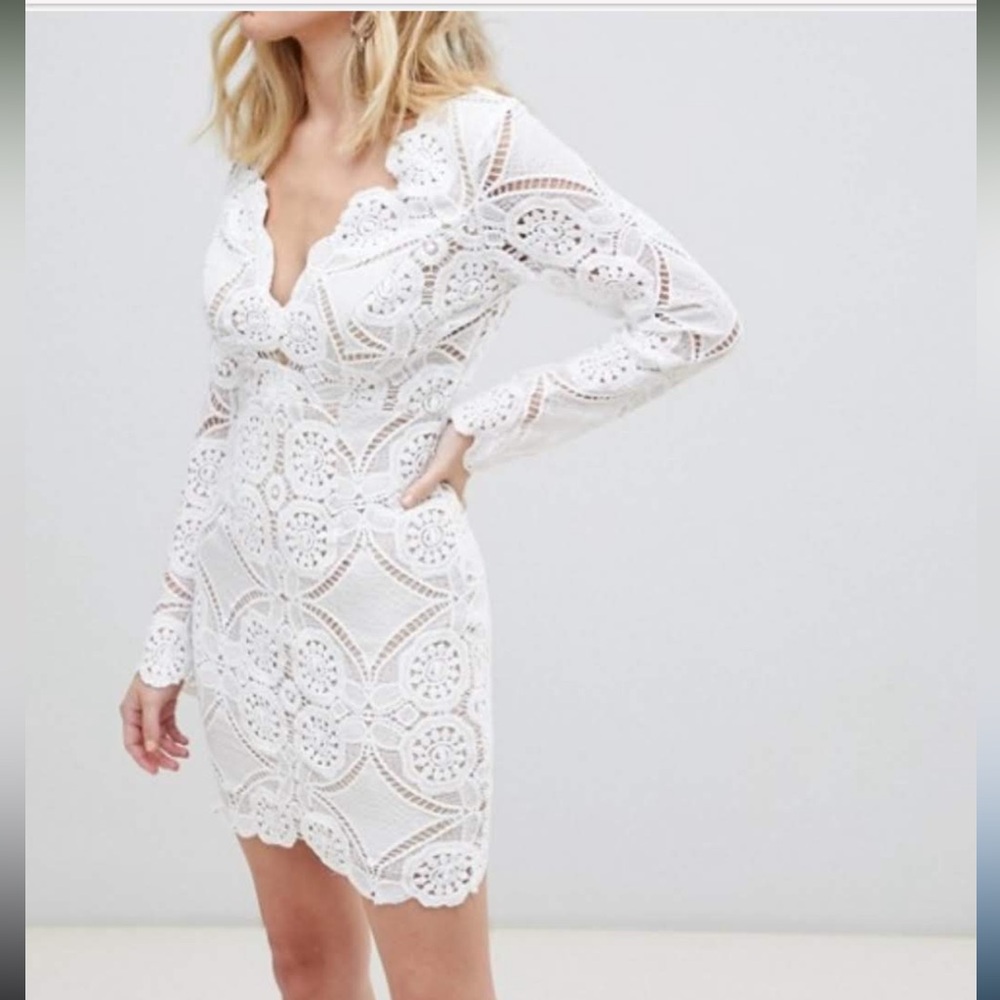 White Lace Dress - Picture 2 of 9